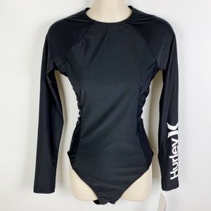 New with tags Hurley surf rash guard onepiece swim suit